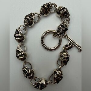 Silver Skull Bracelet